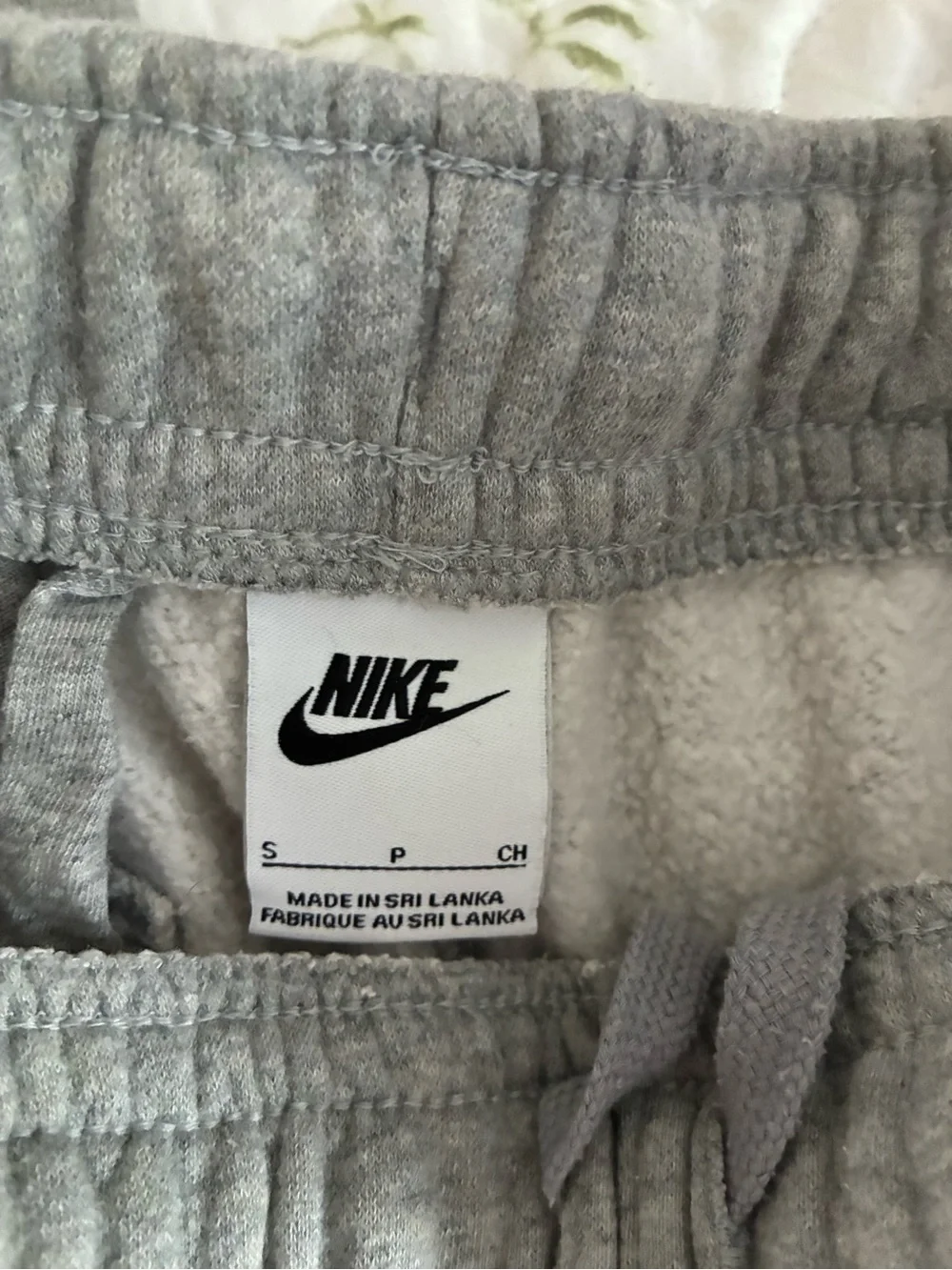 Nike Grey Fleece Joggers with White Logo